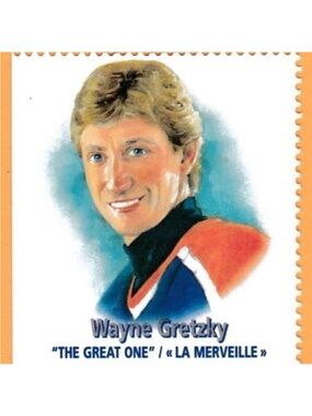 Wayne Gretzky 2000 Canada Post Edmonton Oilers Hockey Stamp Card